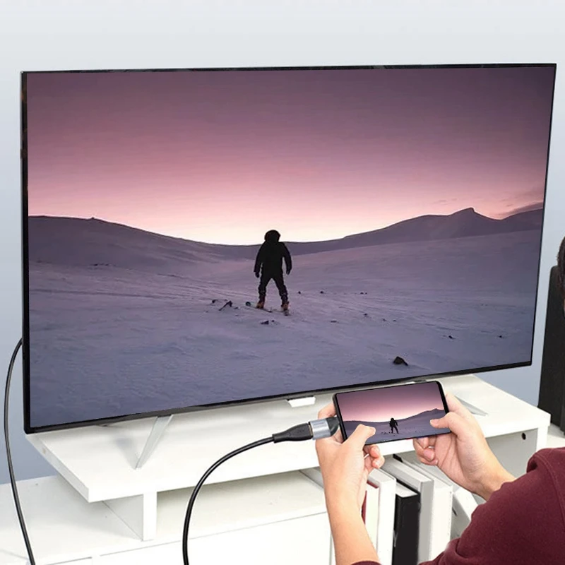 

USB Type C to HDMI Cable Adapter 4K 60HZ USB 3.1 to HDMI Adapter Male to Female Converter for PC Computer TV Display