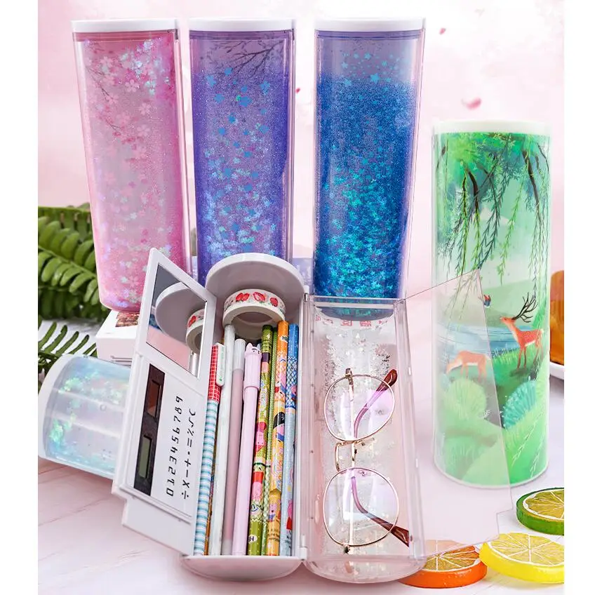 

Новый большой чехол для карандашей, милый пенал для учеников начальной школы, школьный пенал для мальчиков и девочек, канцелярские принадле...