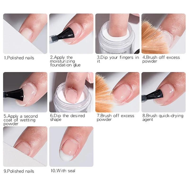 Гель для ногтей Pretty Comy Dipping натуральный воздушный сухой активатор базовый топ не