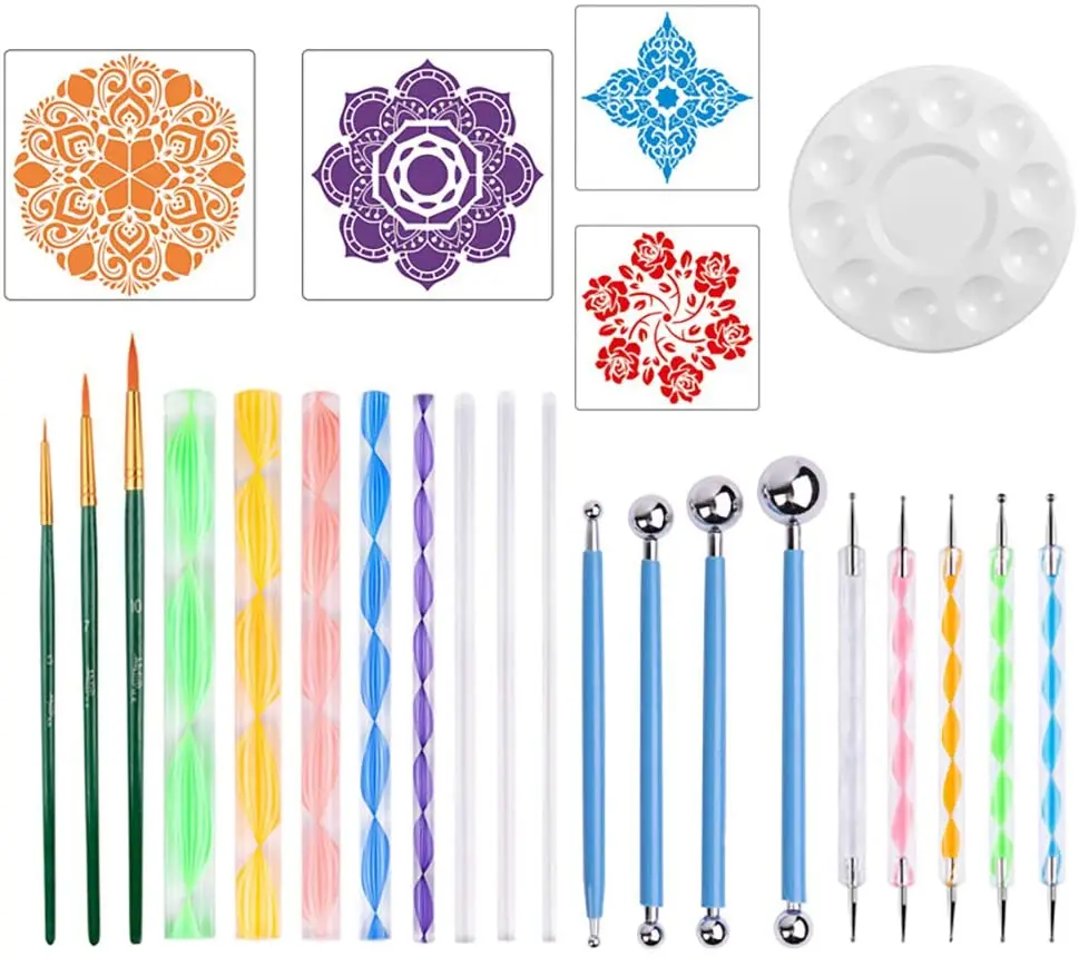 26 шт. трафареты для рисования мандалы|Рисовальные наборы| |