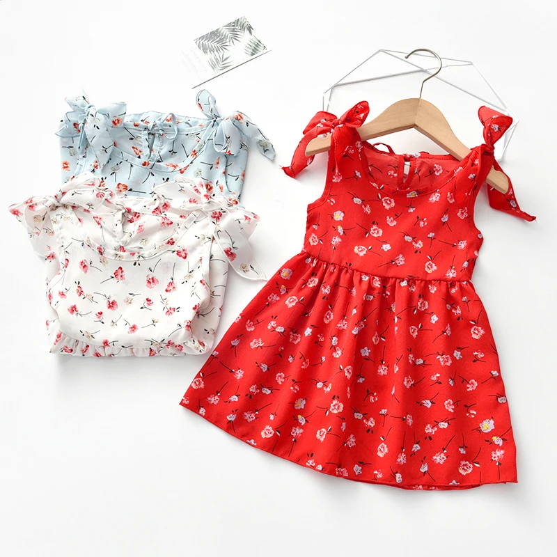 Детское летнее платье без рукавов белого и синего цвета | Детская одежда обувь