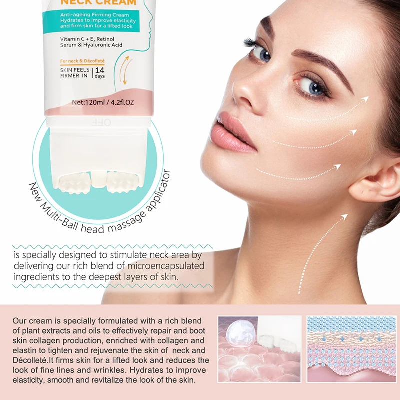 Витамин С + Е увлажняющий Сужающий поры питательный крем для шеи мягкий