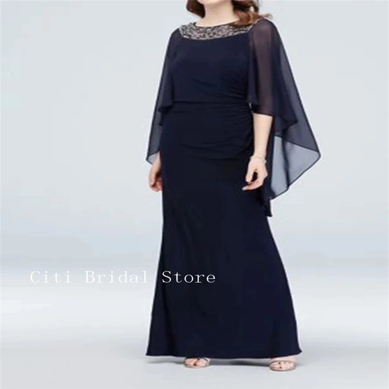 

Свадебное платье крестной матери, черное официальное длинное свадебное платье, женское платье с бисером для гостей