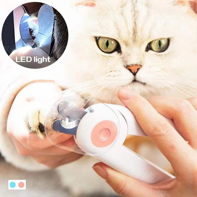 

Pet Nail Clippers Scissors With LED Light Cat Grooming Trimmer Dog Nail Cleaning Cutter Kitten Puppy Dogs Clippers Nail Supplies