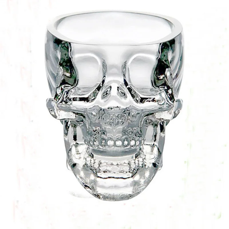 75 мл стеклянная кружка в виде черепа с двойными стенками для виски вина