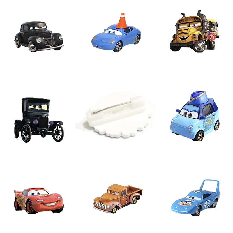 

Disney Acrylic Badges Pins Epoxy Resin Cars Characters Lightning McQueen Brooches Enamel Jewelry Girls Women Accessories FWN232