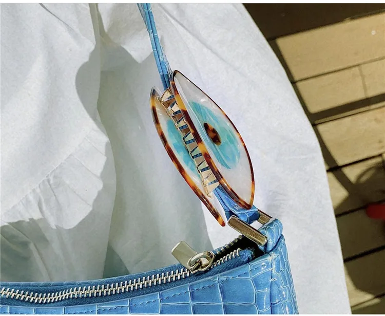 

2021 Summer Evil Eye Big Hairpin Back Of Head Hair Claws Trendy Funny Hair Accessories For Women Daily