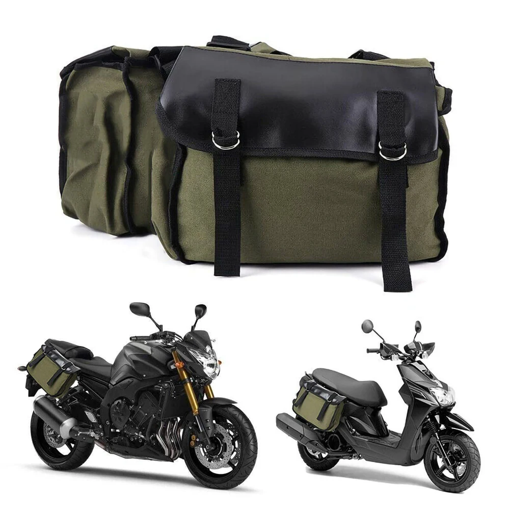 

High Quality Motorbike Cycling Saddle Bag Motorcycle Rear Back Pack Saddlebags Equine Back Pack Canvas Luggage Vintage Bag