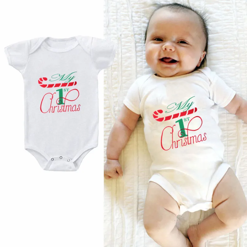 Комбинезон мой 1-й Рождество Лето 2019 комбинезон для новорожденных младенцев