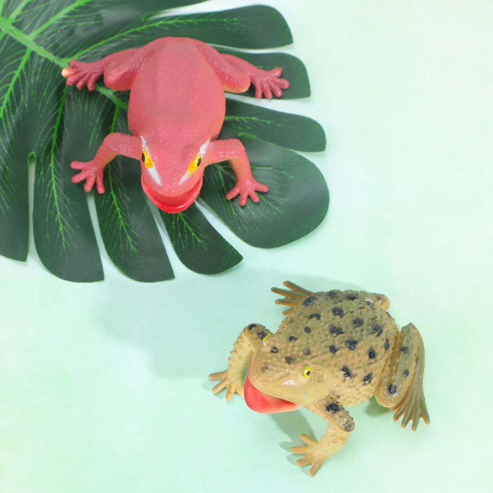 

4PCS Simulated Models Fun Prank Toys Toad Toys Squeeze Sounding for Kids Adults (Mixed Pattern)