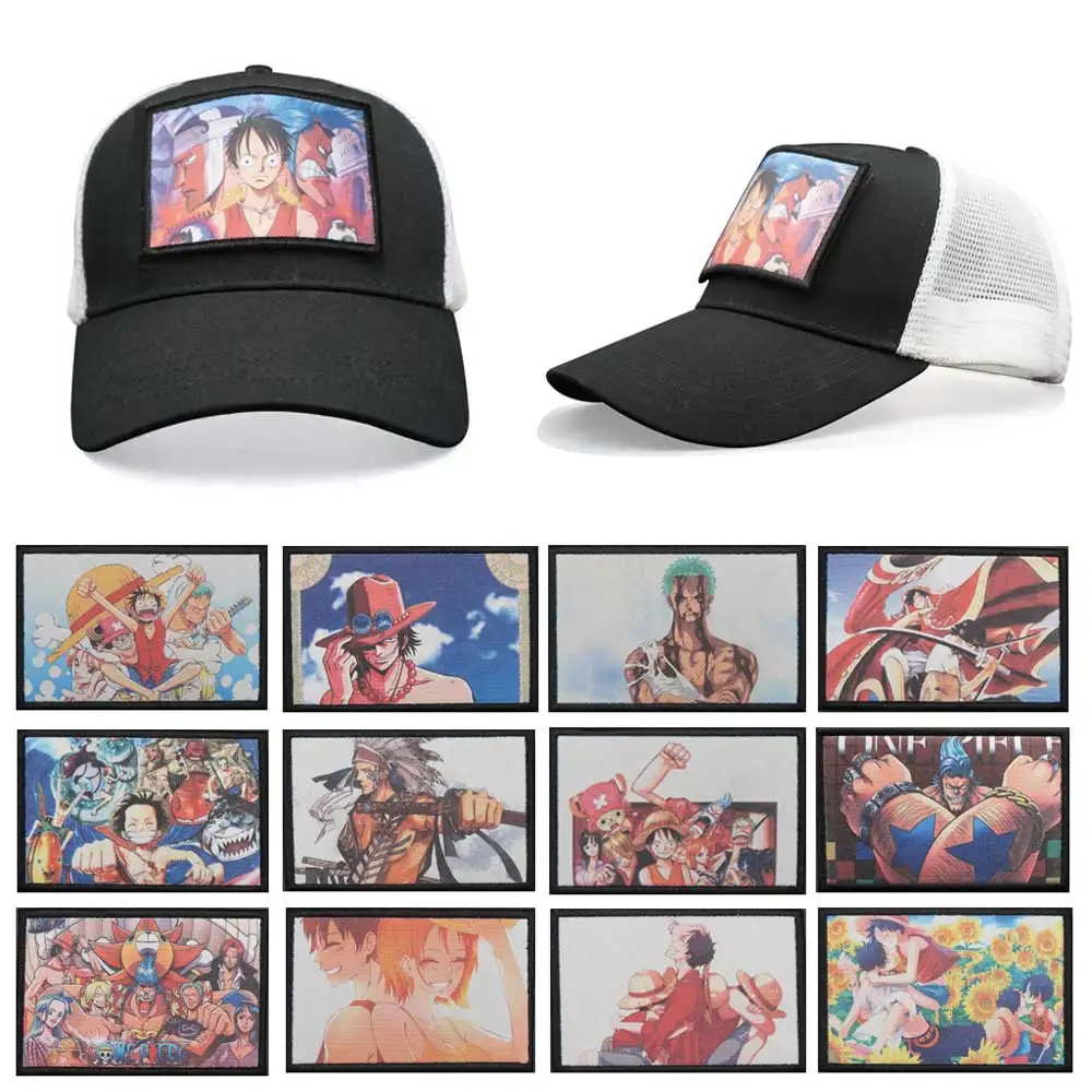 

Casual Fashion Mesh Baseball Cap Unisex Hat Adjustable With Japanese Anime Cartoon Patch Can Custom