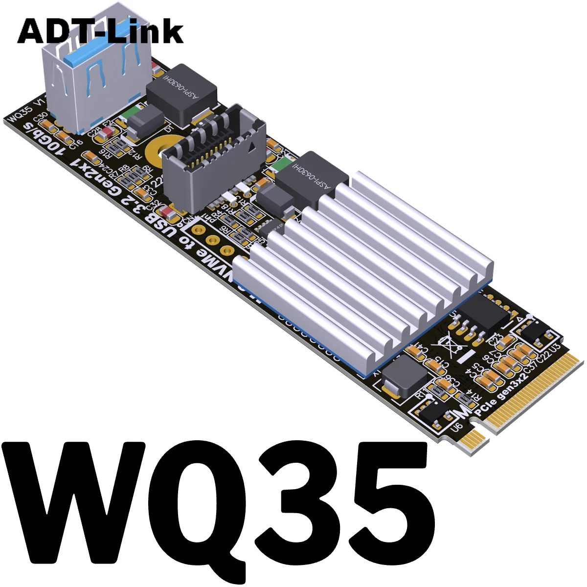 

USB 3.1 / 3.2 Type E To M.2 NVMe Extended Riser Adapter Card Type-A Type-E Built-in for M.2 Ultra SSD, NVMe