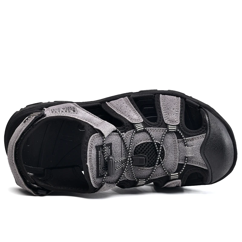 Сандалии мужские дышащие пляжная обувь на плоской подошве мягкие удобные для