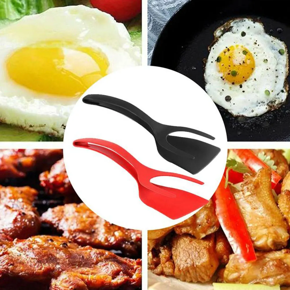 

Cooking Kitchen Cookery Tong Silicone Egg Spatula Bread Tongs Omelette Pancake Egg Frying Spatula Accessories With Long Handle