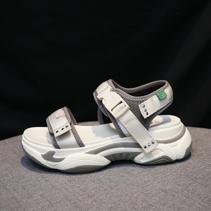 Сандалии женские на платформе 4 см босоножки-гладиаторы массивной подошве