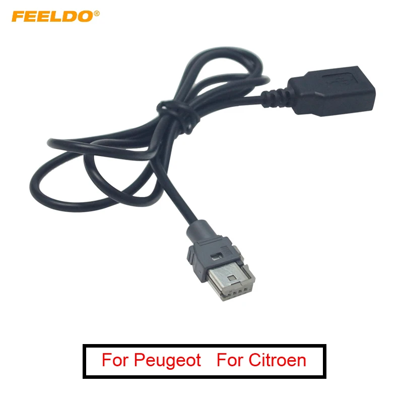 FEELDO 5 шт. Оригинальный стандартный CD Радио Аудио разъем для USB адаптер Conector peugeot 307