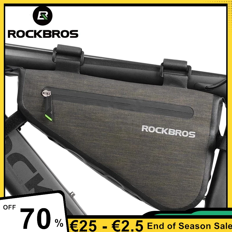 Водонепроницаемая велосипедная сумка ROCKBROS треугольная вместительная рама 5 л 8