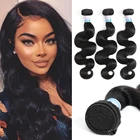 34 пряди бразильские человеческие волнистые волосы, для придания объема 100% натуральные человеческие волосы пряди двойной утки, плотная-Волосы Remy удлинитель