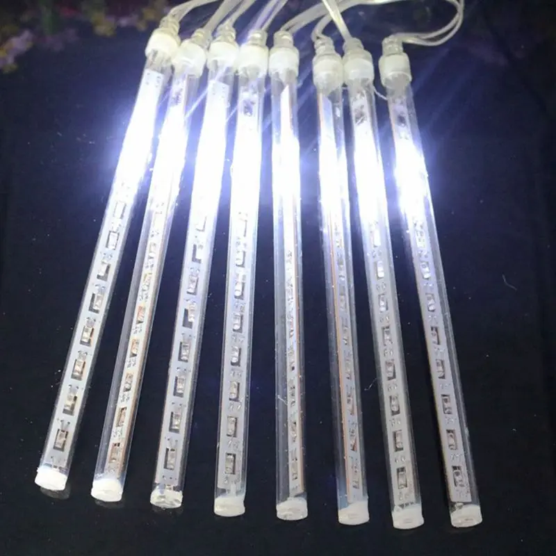 Светодиодная гирлянда метеоритный дождь на новый год 20/30/50 см 8 трубок для