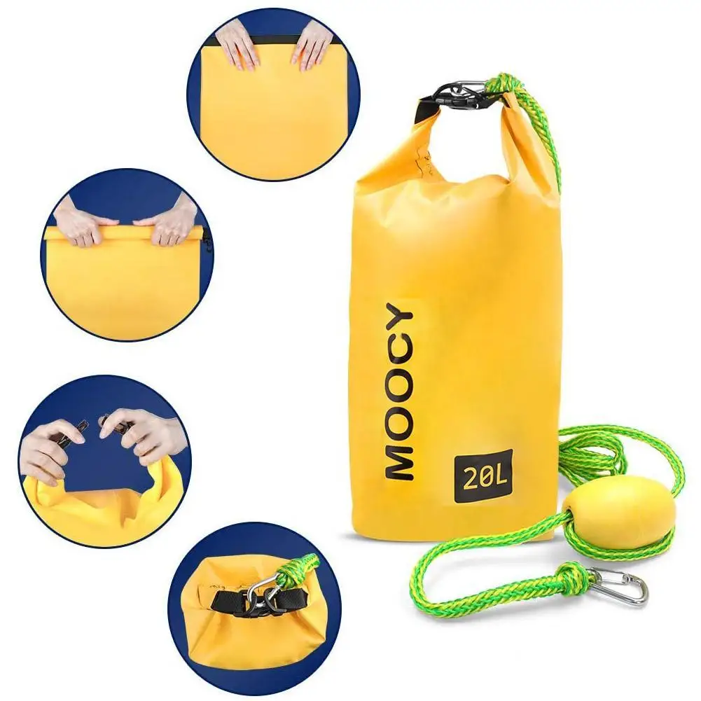 

Towing Rope Sandbag 2 In 1 Waterproof Dry Bag Dock For Kayaking, Motorboat, Small Boat Line Rowing S2E9