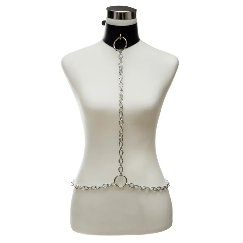 

Gothic body chain harness sexy chunky body chain women waist Belt festival girls Punk Rock harness summer party jewelry