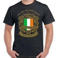 ireland t shirt all men are born equal irish mens flag rugby st patricks day summer cotton short sleeve o neck t shirt new s 3xl