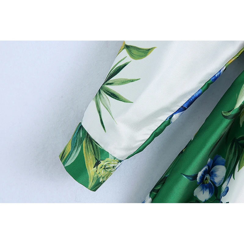 

Women Dress Vintage Za Floral Print Sashes Shirt Dress Fashion 2021 Single Button Mid Calf Dresses Chic Elegant Mujer Vestidos