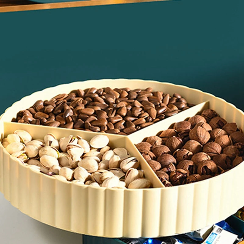 

Plastic Fruit Dish Snack Box Candy Plates Trays Box Dried Fruit Storage Organizer Box