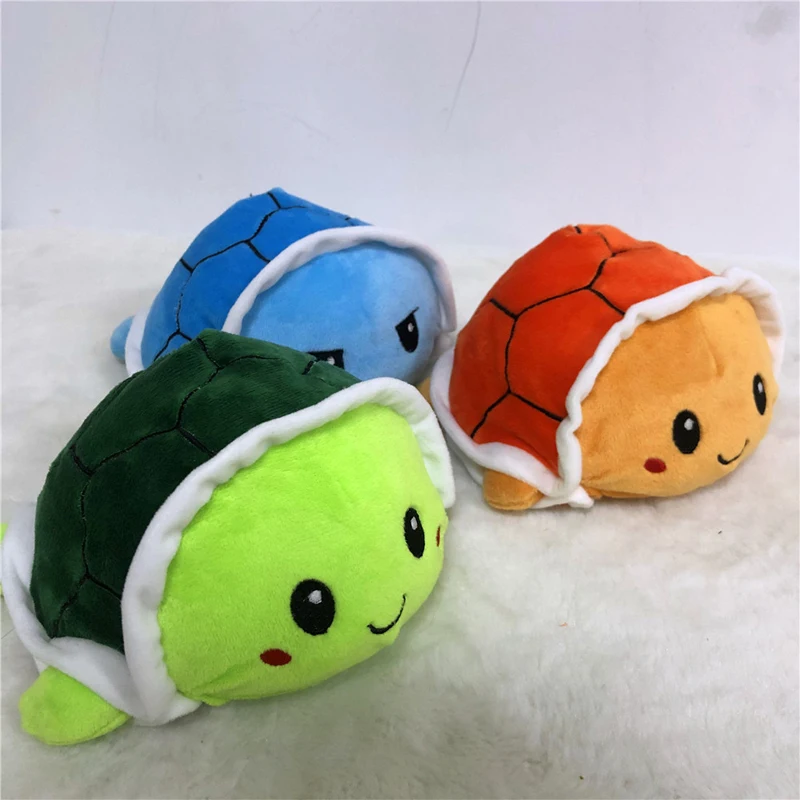 

2021 reversible tortoise plush toys flip stuffed turtle reversible doll Peluche flip toys Cute Simulation tortoise Plush Toys