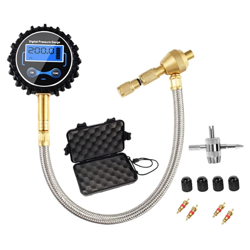 

Цифровой манометр в шинах 0-0,1 psi, калиброванный до дюймов, 4 настройки, совместимый с автомобилем, внедорожником, домом на колесах, мотоциклом