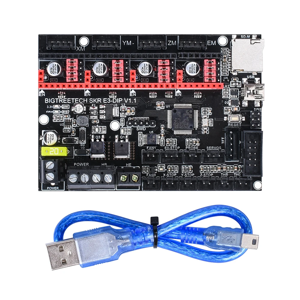 32 битная материнская плата BIGTREETECH SKR E3 DIP V1.1 с поддержкой TMC2208 UART TMC2130 SPI для платы 3D