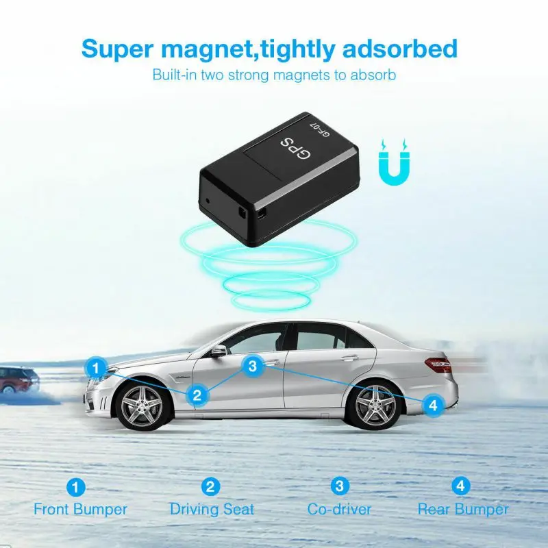 

GF07 Mini Magnetic GPS Tracker Locator Elderly Children Anti-lost Device GPS Strong Magnetic Positioners