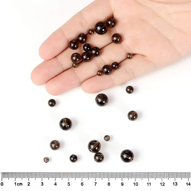 Оптовая продажа коричневый кварц Бусы чай с украшением в виде кристаллов Камень