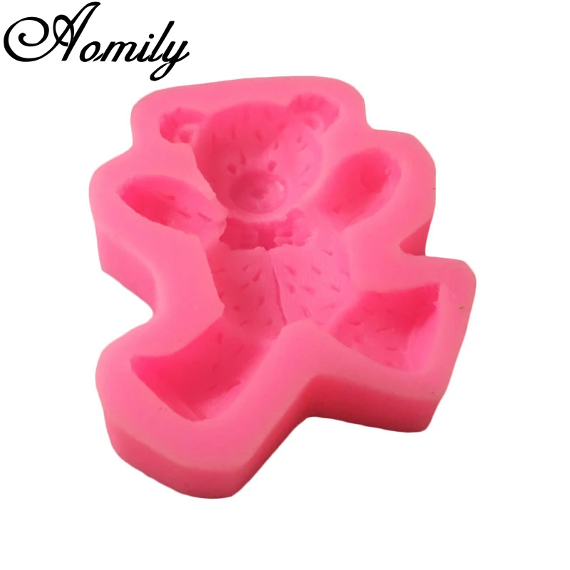 Aomily силиконовые формы для торта 3D Медведь помадка сахарное ремесло шоколадные