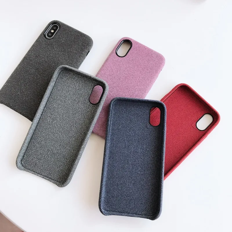 MOESOE Phone Cases For iPhone XS Max XR X 8 7 6s 6 Plus Cloth Wrap Plastic Matte Hard Case Cover Apple |