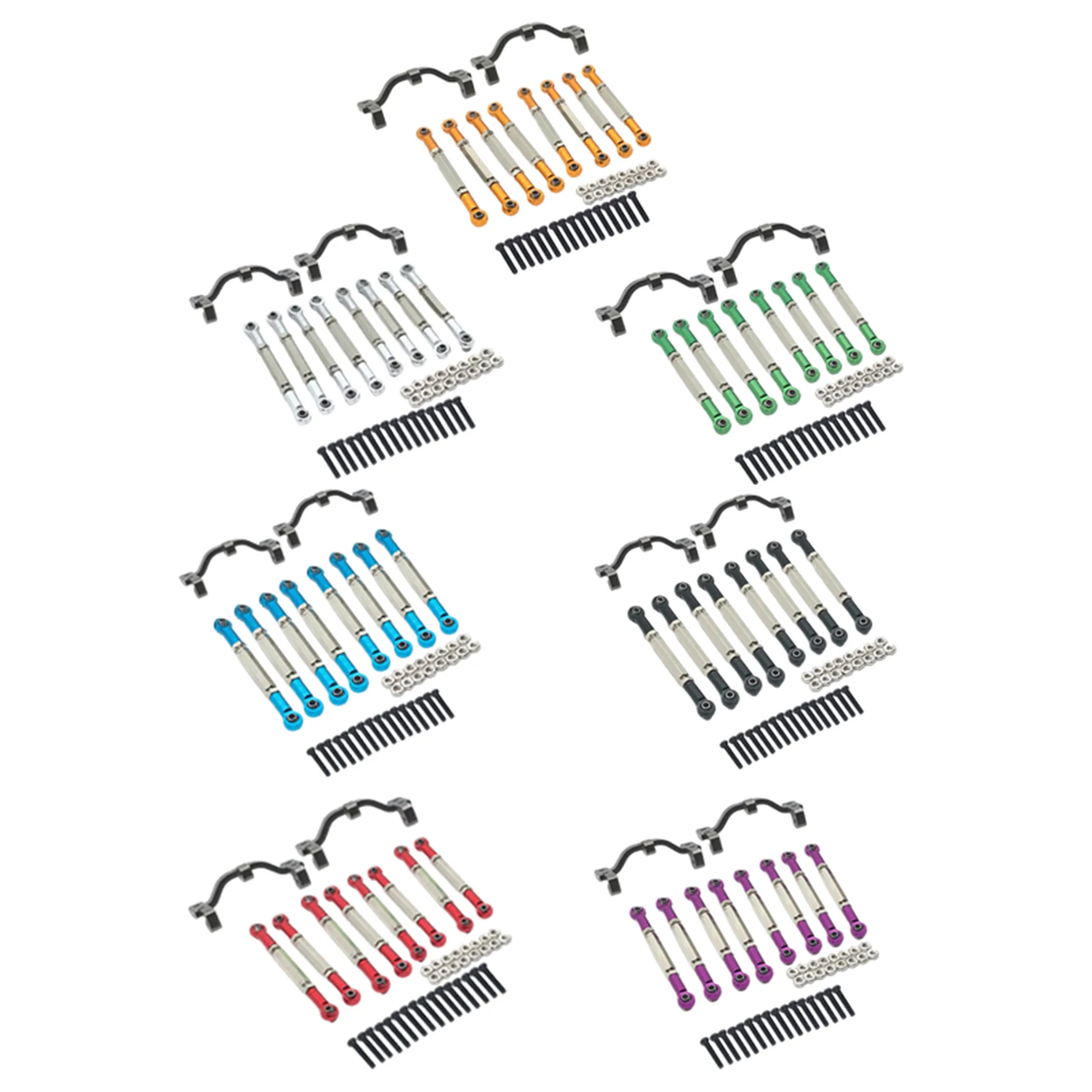 

Комплект алюминиевых звеньев для радиоуправляемого автомобиля WPL B14