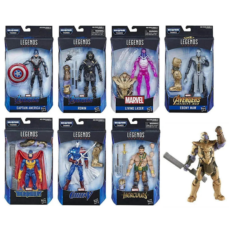 

6 дюймов Hasbro легенды Marvel Мстители: финал танос Капитан Америка, соколиный глаз черное дерево Maw экшн ПВХ Коллекционная модель игрушка Аниме р...