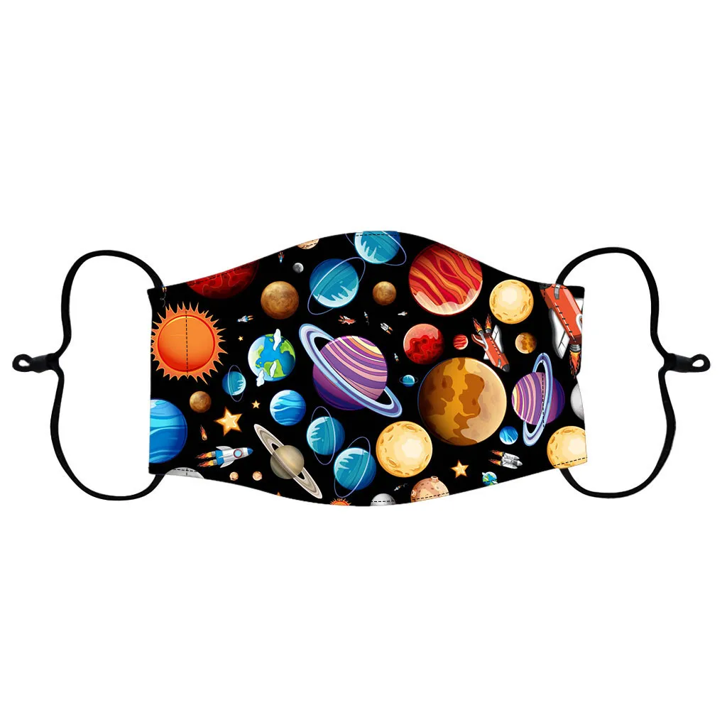 Children Mask Colorful Cosmic planet Printed washable dustproof masks Outdoor Reusable Mouth Masks маска многоразовая Drop Ship |
