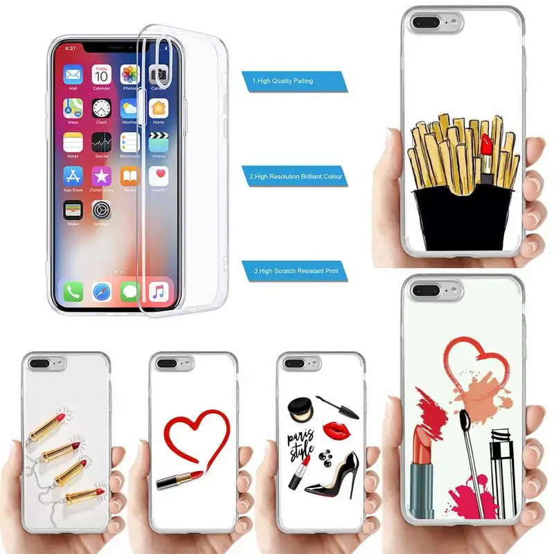 

Girl's lipstick Phone Case for iPhone 11 12 13 mini pro XS MAX 8 7 6 6S Plus X 5S SE 2020 XR case