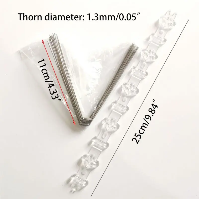 

W3JA 2 Sets Stainless Steel Bird Repellent Spikes Anti Pigeon Nail Deterrent Tool Repellent Fence Garden