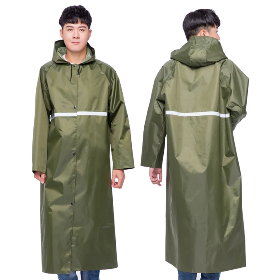 ПВХ дождевик для женщин длинное водонепроницаемое пончо на открытом воздухе