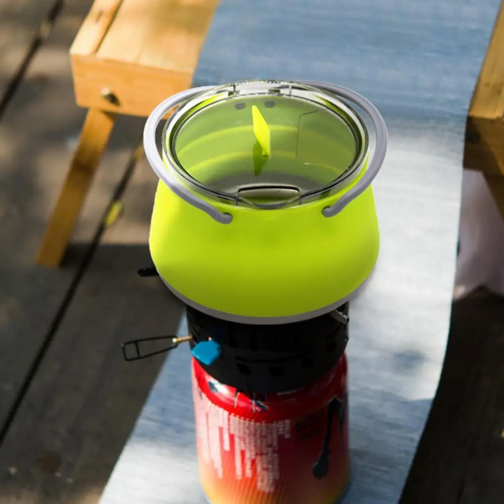 

Folding Silicone Kettle Collapsible Water Kettle With Lid Silicone Folding Saucepan Universal Folding Water Boiler Pot