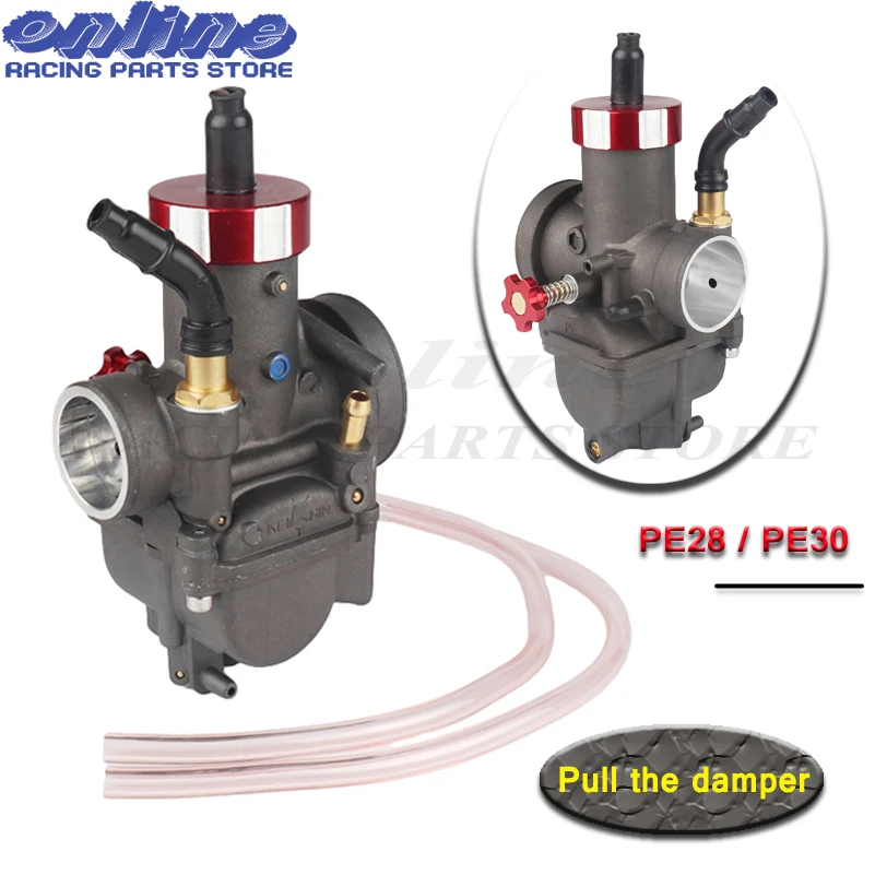 

PE28 PE30 Super performance Racing Carburetor 28mm 30mm Pull the damper For PE KEIHI motorbike Moped Scooter Dirt Bike ATV Quad