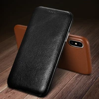flip lichee pattern cowhide leather case for iphone 7 8 plus xs max xr 11 pro max ckhb 35b luxury folio leather case cover