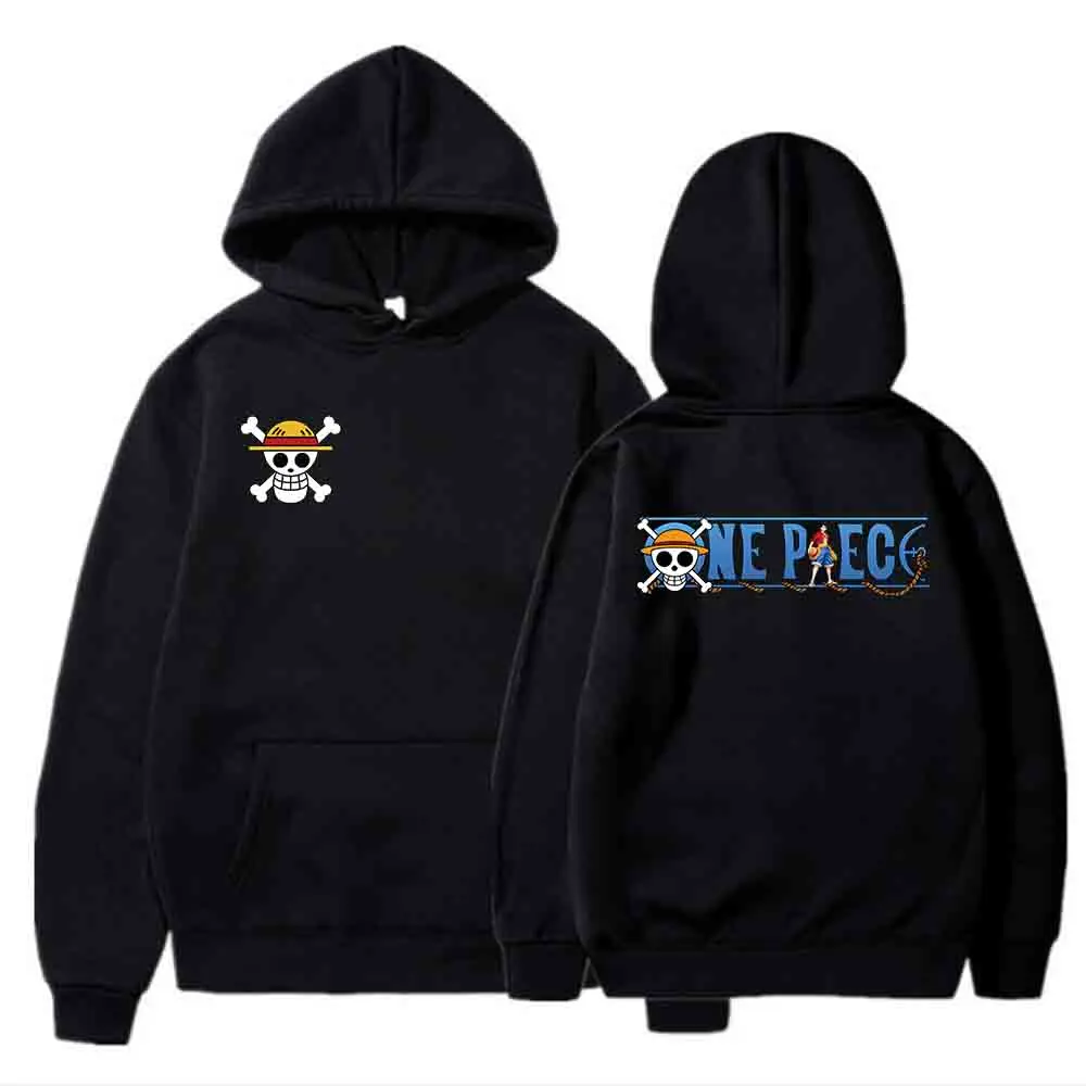 

One Piece Anime Pullover Hoodies Luffy Printed Sweatshirt Men Harajuku Fashion Causal Streetwear Tops