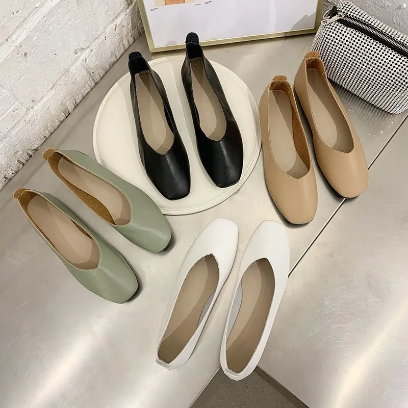 

Туфли PUPUDA Женские повседневные кожаные, легкие лоферы на плоской подошве, без застежки, модная деловая обувь