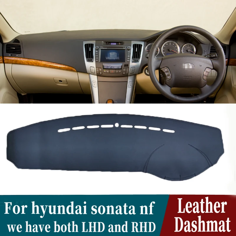 Leather Dashmat Dashboard Cover Pad Dash Mat Carpet Car-Styling accessories for hyundai sonata nf 2004 2005 2006 2008  2007 2009