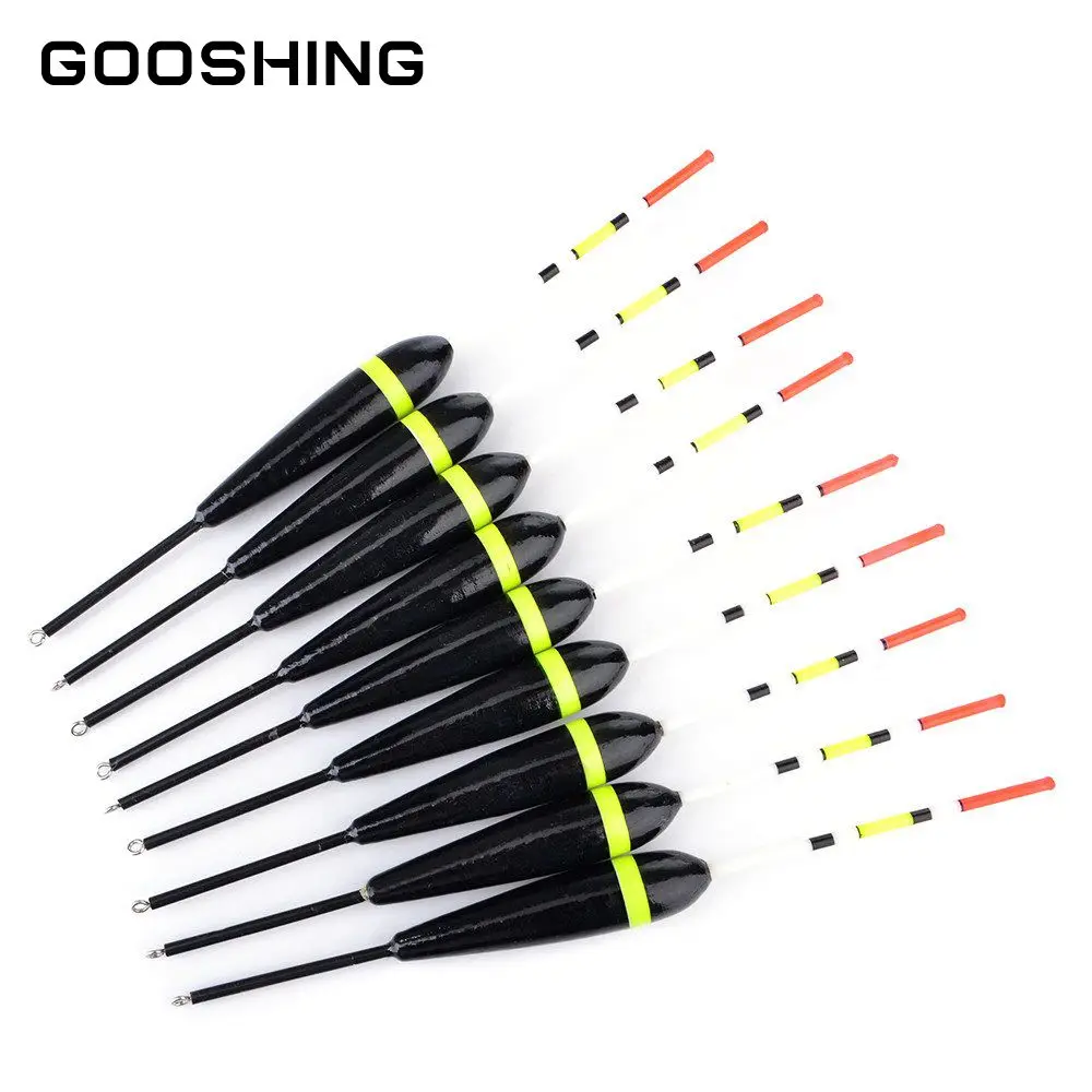 

GOOSHING 10Pcs/Set Bobber Fishing Float Barguzinsky Fir Length 18.5-21CM Floats Weight 2G 3G 4G 5G 6G For Carp Fishing Pesca