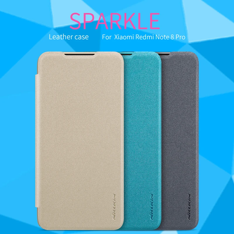 Чехол NILLKIN Sparkle из искусственной кожи с откидной крышкой функция смарт