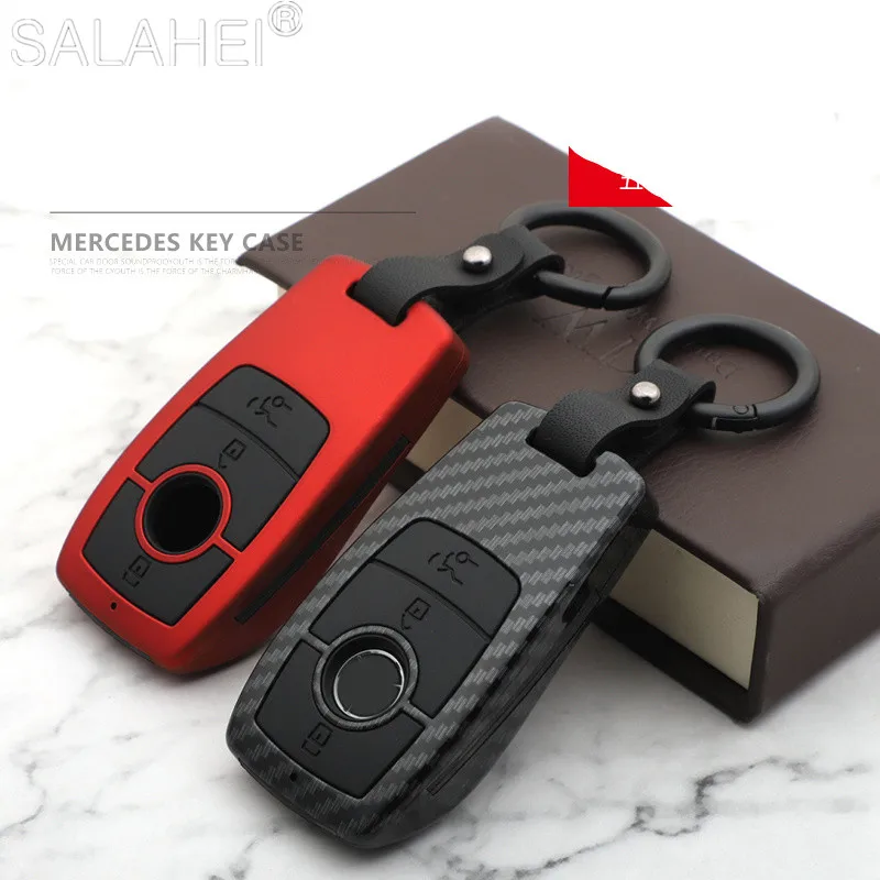 

Carbon fiber Silicone Car Key Cover Case Shell For Mercedes Benz ECS Class W203 W204 W212 W213 W176 C180 CLS CLK CLA SLK GLC GLA